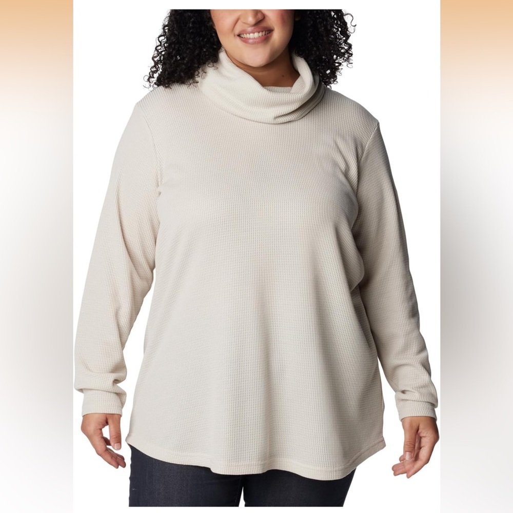 Columbia women’s cowl neck waffle long sleeve